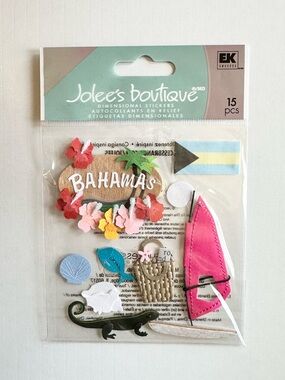 Jolee’s Boutique “BAHAMAS” 3D Dimensional Scrapbook Sticker